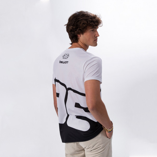 Black and white short sleeve t-shirt