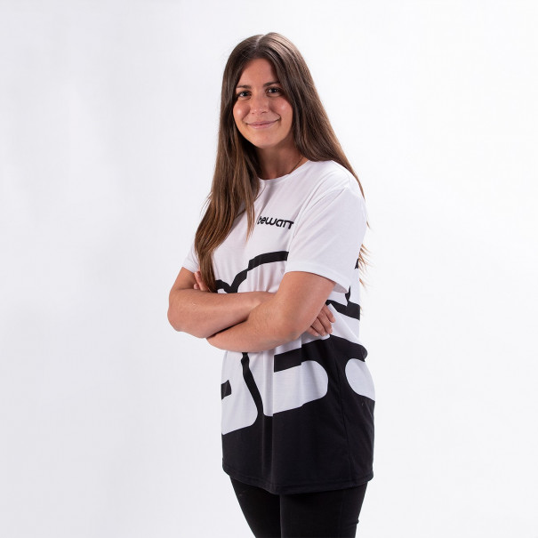 Black and white short sleeve t-shirt