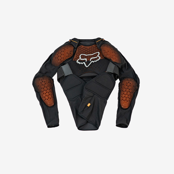 Black and orange protective bib