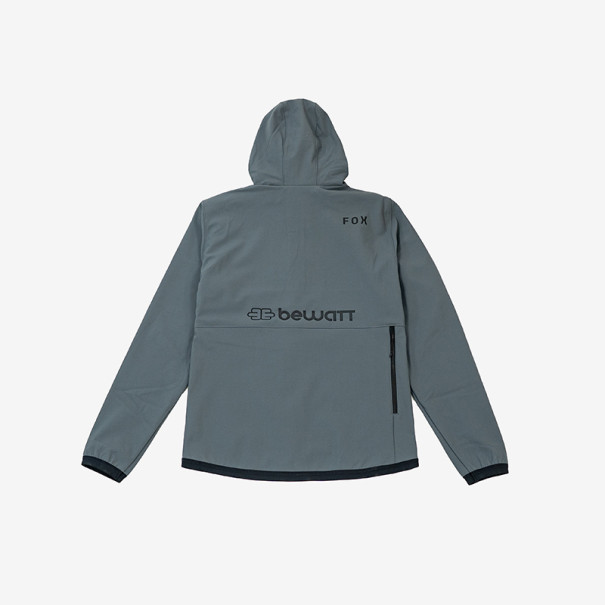 Abrigo gris con capucha