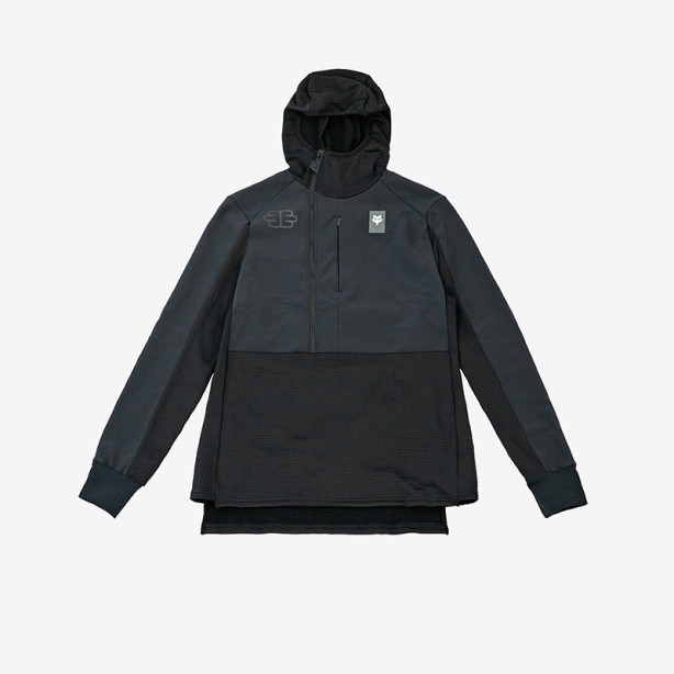 Black coat with hood