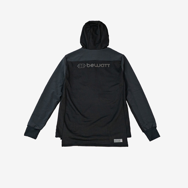 Abrigo negro con capucha