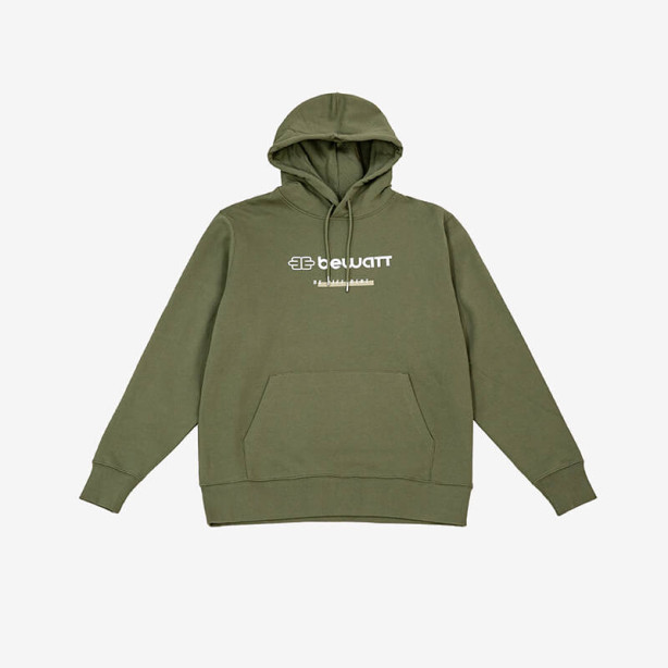 Sudadera verde con capucha