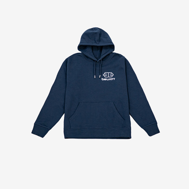 Sudadera azul con capucha