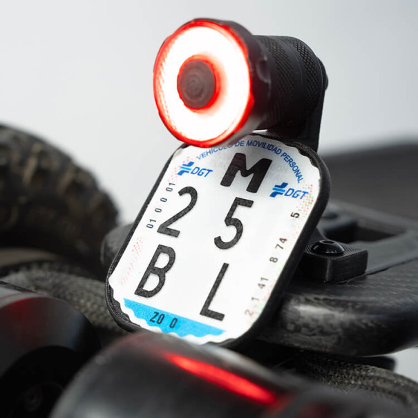 License plate holder for skateboard