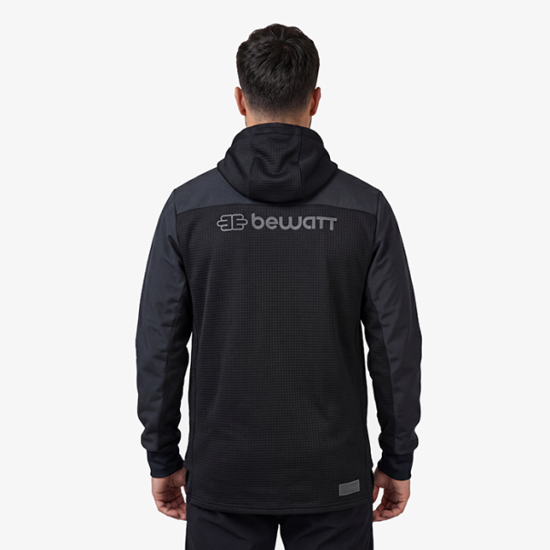 Abrigo negro con capucha