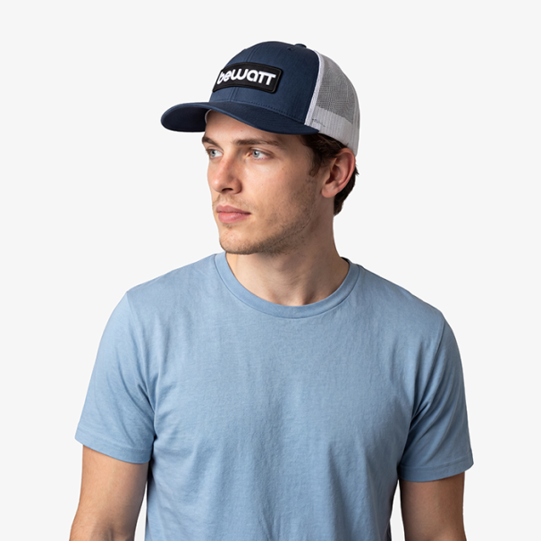 BEWATT Navy and White Retro Trucker Cap