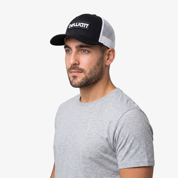Black and White Retro Trucker Cap